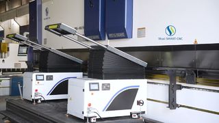 Tandem-Abkantpresse 450 Tonnen 6000 mm zu verkaufen